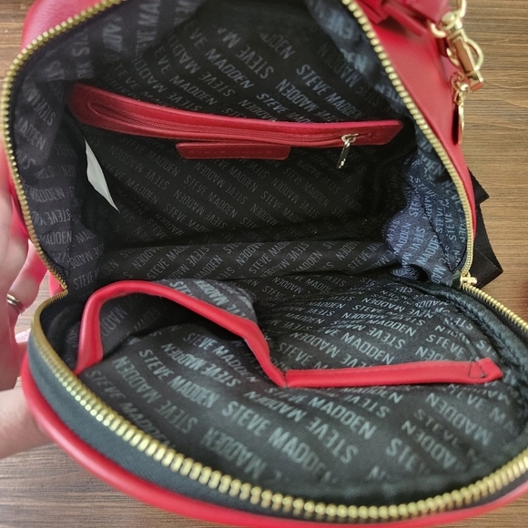 Red Steve Madden Mini Backpack Purse Set - Picture 9 of 11
